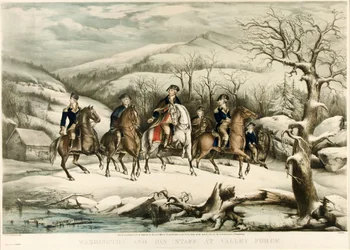 Washington und sein Stab in Valley Forge, veröffentlicht 1855